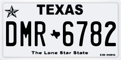 TX license plate DMR6782