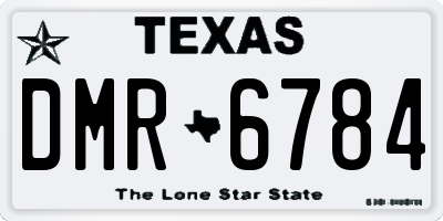 TX license plate DMR6784