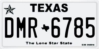 TX license plate DMR6785