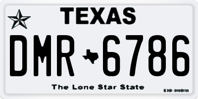 TX license plate DMR6786