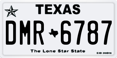 TX license plate DMR6787