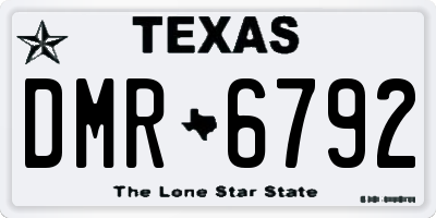 TX license plate DMR6792