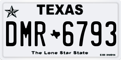 TX license plate DMR6793