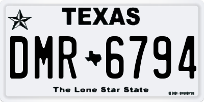 TX license plate DMR6794