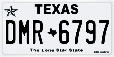 TX license plate DMR6797