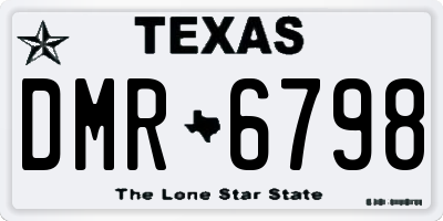 TX license plate DMR6798