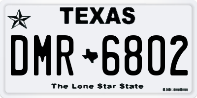 TX license plate DMR6802
