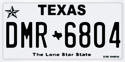 TX license plate DMR6804