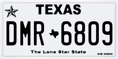 TX license plate DMR6809