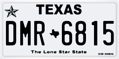 TX license plate DMR6815