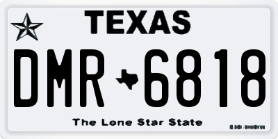 TX license plate DMR6818