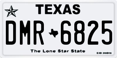 TX license plate DMR6825