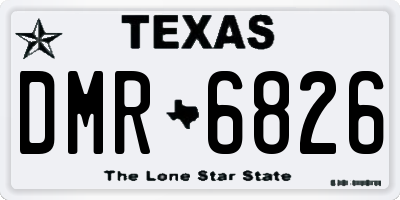 TX license plate DMR6826