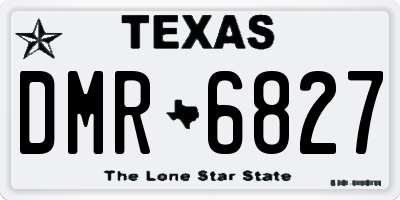 TX license plate DMR6827