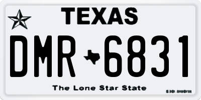 TX license plate DMR6831