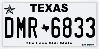 TX license plate DMR6833