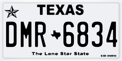 TX license plate DMR6834