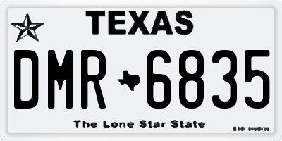 TX license plate DMR6835