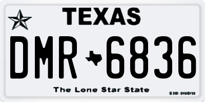 TX license plate DMR6836