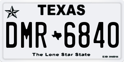 TX license plate DMR6840