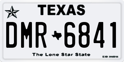 TX license plate DMR6841