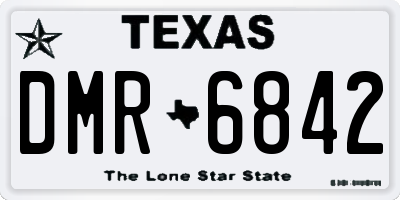 TX license plate DMR6842