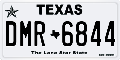 TX license plate DMR6844