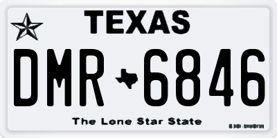 TX license plate DMR6846