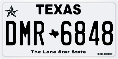 TX license plate DMR6848
