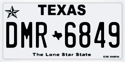 TX license plate DMR6849