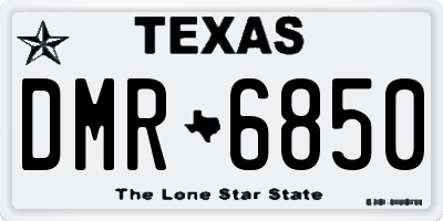 TX license plate DMR6850
