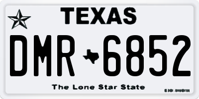 TX license plate DMR6852