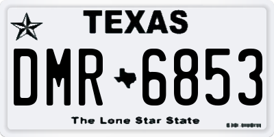 TX license plate DMR6853