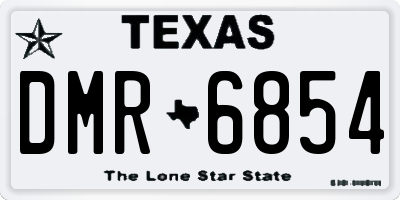 TX license plate DMR6854