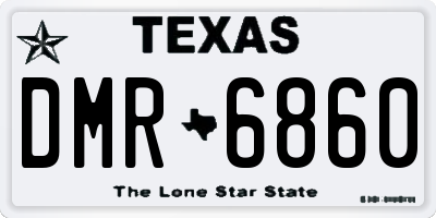 TX license plate DMR6860