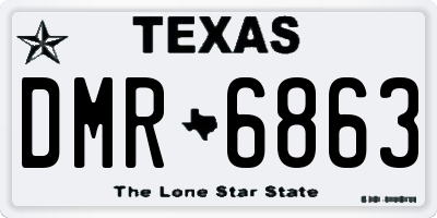 TX license plate DMR6863
