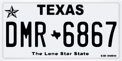 TX license plate DMR6867