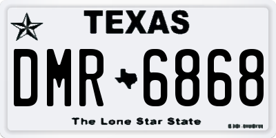 TX license plate DMR6868