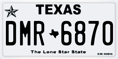 TX license plate DMR6870