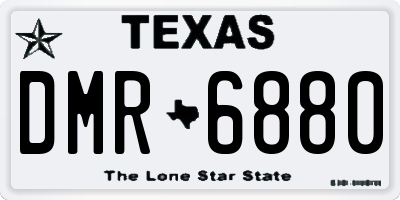 TX license plate DMR6880