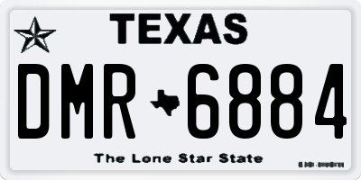 TX license plate DMR6884
