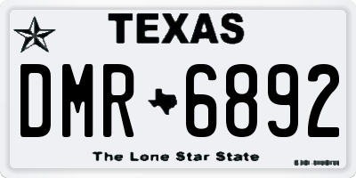 TX license plate DMR6892
