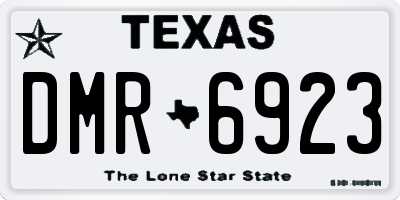 TX license plate DMR6923