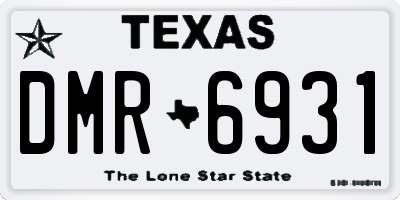 TX license plate DMR6931