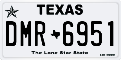 TX license plate DMR6951