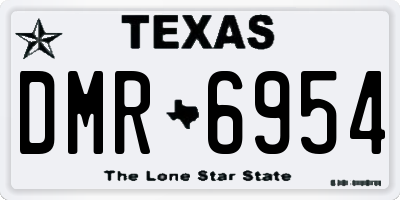 TX license plate DMR6954