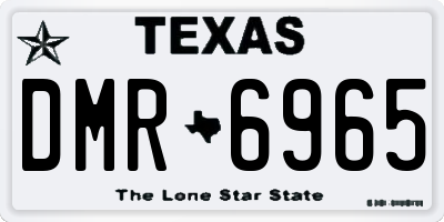 TX license plate DMR6965