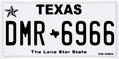 TX license plate DMR6966