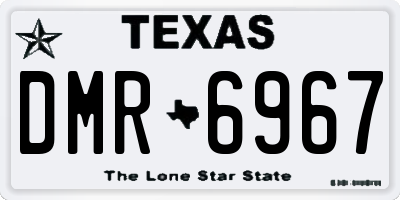 TX license plate DMR6967
