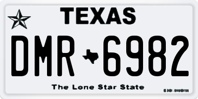 TX license plate DMR6982
